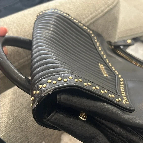 GUESS Black Backpack with Gold Studs - Picture 6 of 6